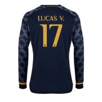 Billiga Real Madrid Lucas Vazquez #17 Borta fotbollskläder 2023-24 Långärmad